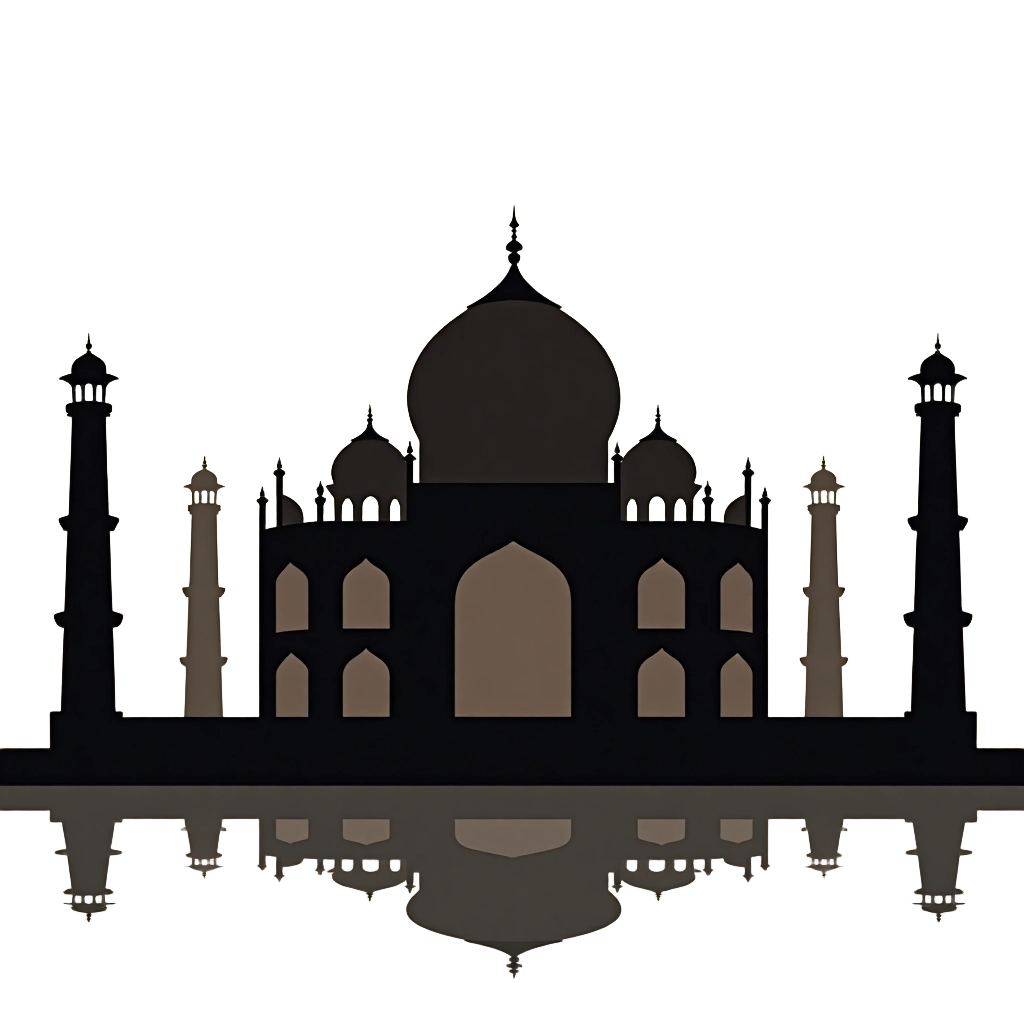 Taj Mahal Silhouette